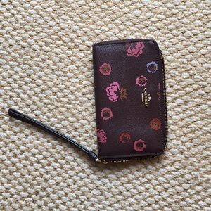 Coach Floral Cell Phone Wallet